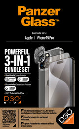 PanzerGlass ® 3-i-1 Pakke iPhone 15 Pro
