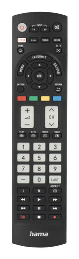 Hama 00221064 fjernbetjening IR trådløs TV Tryk på knapper