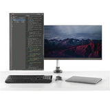 StarTech.com ARMDUAL30 skærmbeslag og -stativer 76,2 cm (30") Skrivebord Sort, Sølv