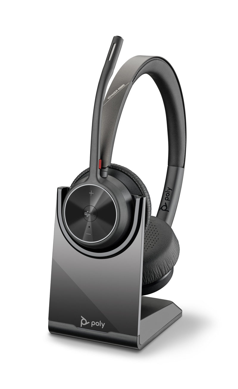 HP Poly Voyager 4320-M Microsoft Teams Certified Headset +BT700-dongle +bordoplader