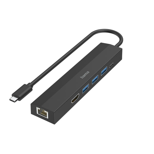 Hama 00200144 interface hub USB 3.2 Gen 1 (3.1 Gen 1) Type-C 5000 Mbit/s Sort