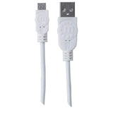 Manhattan 324069 USB-kabel USB 2.0 1,8 m USB A Micro-USB B 0,48 Gbit/sek. Hvid