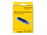 DeLOCK 42620 drevkabinet SSD kabinet Blå M.2