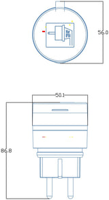 Entac ES-WIFI-44 strømstik adapter Sort, Grøn