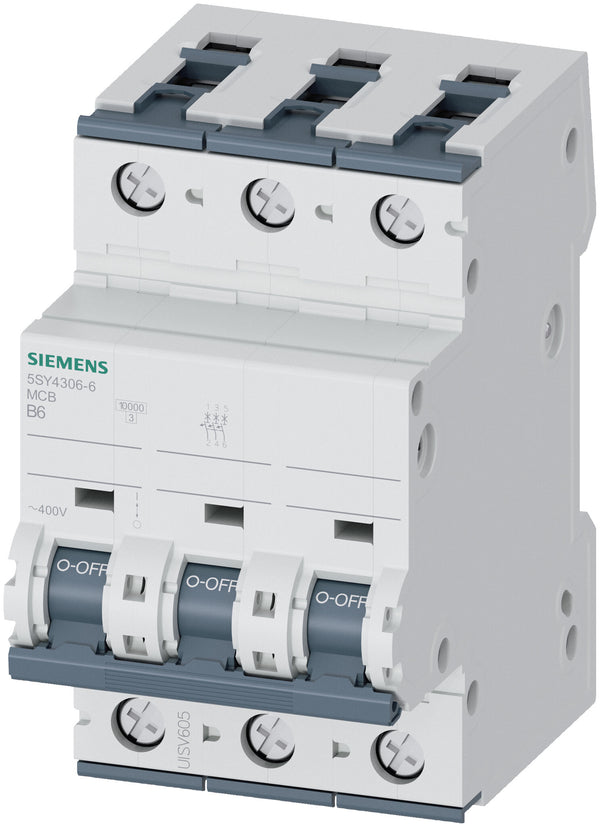 Siemens 5SY4306-6 kredsløbsafbryder Miniature strømafbryder 3