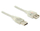 DeLOCK 1.5m, 2xUSB2.0-A USB-kabel USB 2.0 1,5 m USB A 0,48 Gbit/sek. Transparent