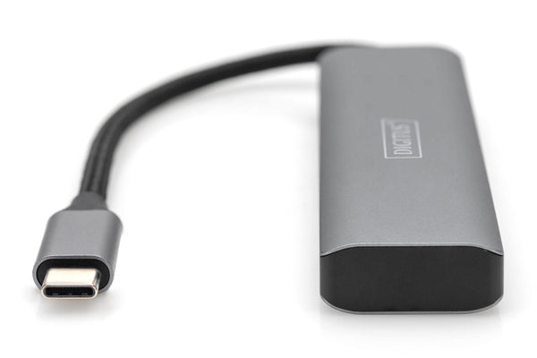 Digitus DA-70245 interface hub USB 3.2 Gen 1 (3.1 Gen 1) Type-C 10000 Mbit/s Grå