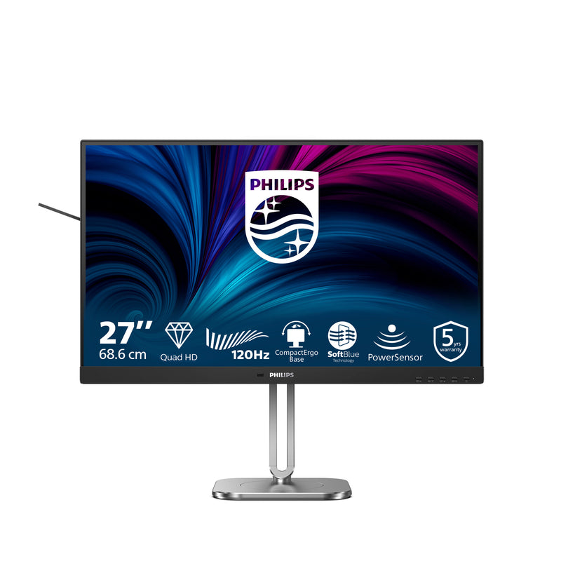Philips 4000 series 27B2N4500/00 computerskærm 68,6 cm (27") 2560 x 1440 pixel Quad HD LCD Grå