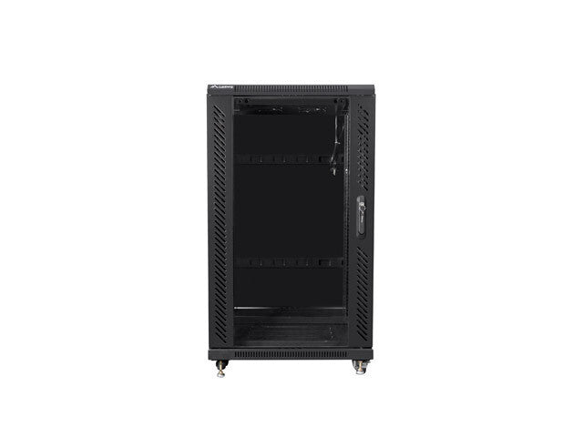 Lanberg FF01-6622-12B stativ 22U Fritstående reol Sort