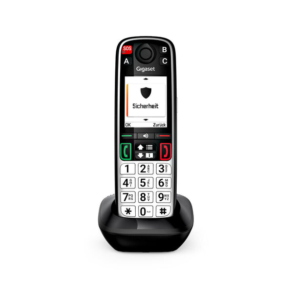 Gigaset EASY 500HX Analog/DECT-telefon Nummervisning Sort, Sølv