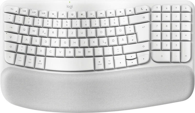 Logitech Wave Keys for Mac tastatur Hjemme/kontor Bluetooth QWERTZ Tysk Hvid