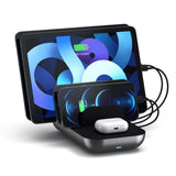 Satechi ST-WCS5PM-EU oplader til mobil enhed Hovedtelefoner, Smartphone, Tablet Sort, Grå Vekselstrøm Trådløs opladning Hurtig opladning Indendørs