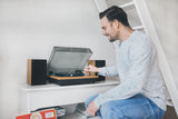 Lenco LS-300 Bæltedrevet pladespiller Sort, Træ