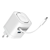 Ansmann 1001-0187 oplader til mobil enhed SmartWatch, Smartphone, Tablet Hvid Vekselstrøm Trådløs opladning Hurtig opladning Indendørs