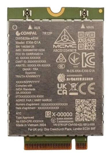 DELL DW5826E Intern WWAN 600 Mbit/s