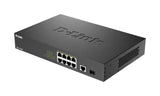 D-Link DGS-1010MP/E netværksswitch Ikke administreret L2 Gigabit Ethernet (10/100/1000) Strøm over Ethernet (PoE) 1U Sort
