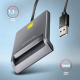 Axagon CRE-SM3T USB Smart card Flat smartcard læser Indendørs USB 2.0 Sort