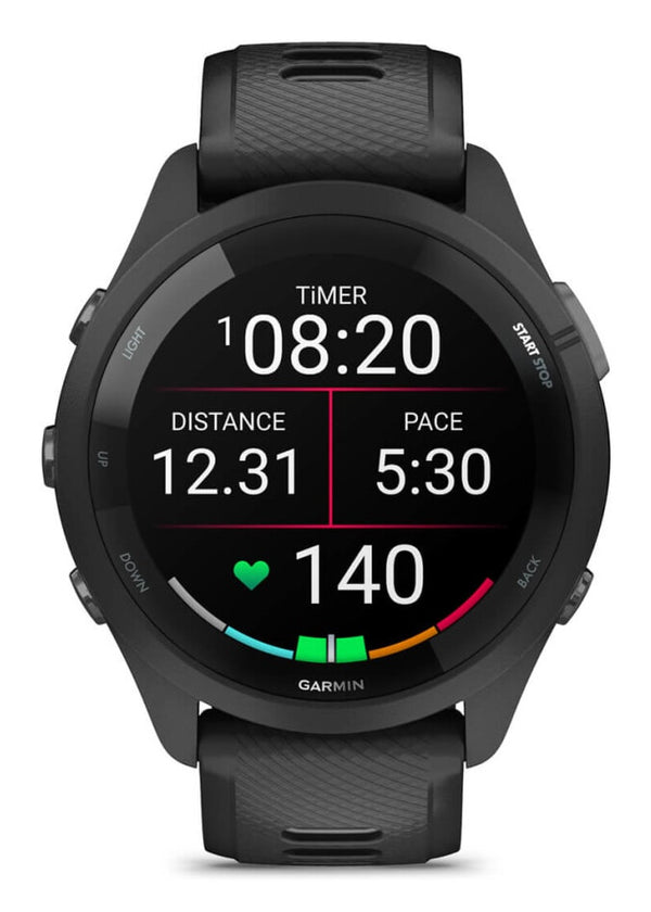 Garmin Forerunner 265 3,3 cm (1.3") AMOLED 46 mm Digital 416 x 416 pixel Berøringsskærm Sort Wi-Fi GPS (satellit)