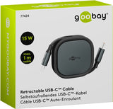 Goobay 77424 USB-kabel USB 2.0 1 m USB C 0,48 Gbit/sek. Sort, Sølv