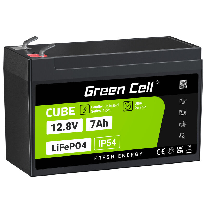 Green Cell LFPGC12V7AH UPS batteri Lithium jern fosfat (LiFePO4) 12,8 V 7 At