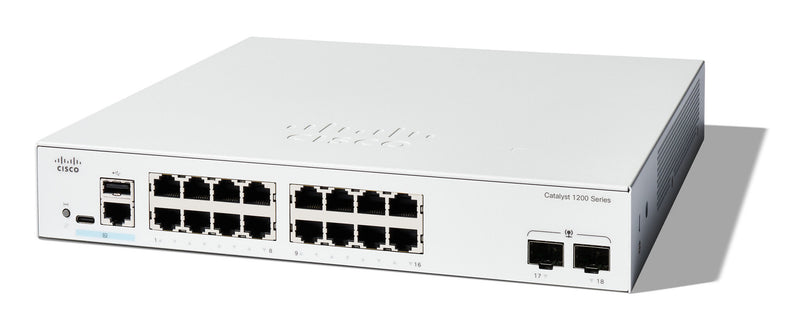Cisco C1200-16T-2G netværksswitch Administreret L2/L3 Gigabit Ethernet (10/100/1000) Hvid