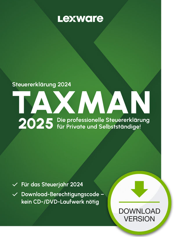 Lexware TAXMAN 2025 Download Selvangivelse 1 licens(er)