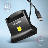 Axagon CRE-SM4NC smartcard læser Indendørs USB USB 2.0 Sort