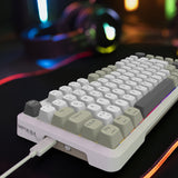 Inca IKG-455 tastatur Spil USB + RF Wireless + Bluetooth QWERTY Tysk Hvid