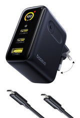 Baseus E0121B00 oplader til mobil enhed Tablet, Laptop, Smartphone, Hovedtelefoner, SmartWatch Blå, Sort Vekselstrøm Hurtig opladning Indendørs