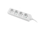 Lanberg PS0-04E-0150-W stikdåse 1,5 m 4 AC stikkontakt(er) Indendørs Hvid