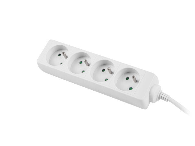 Lanberg PS0-04E-0150-W stikdåse 1,5 m 4 AC stikkontakt(er) Indendørs Hvid
