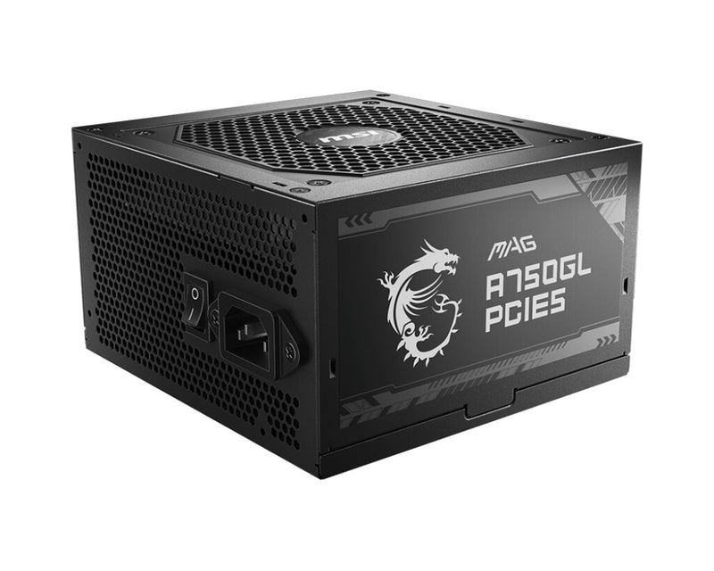 MSI MAG A750GL PCIE5 enhed til strømforsyning 750 W 20+4 pin ATX ATX Sort