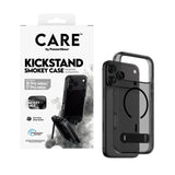 PanzerGlass CARE™ by ® Kickstand Case Smokey m. Sort MagSafe iPhone 18 Pro Max | 17 Pro Max