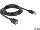 DeLOCK USB2.0-B - USB2.0-B, 2m USB-kabel USB B 0,48 Gbit/sek. Sort