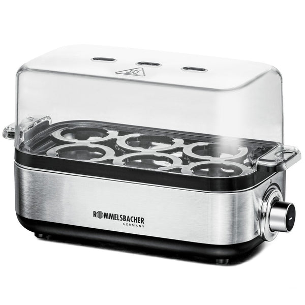Rommelsbacher ER 600 æggekoger 6 æg 400 W Rustfrit stål, Transparent