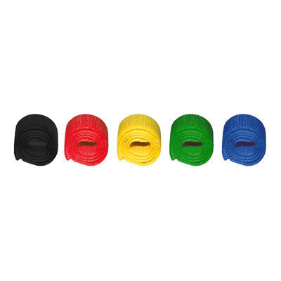 MediaRange MRCS302 kabelsamler Krog og løkke kabelbinder Nylon Sort, Blå, Grøn, Rød, Gul 5 stk