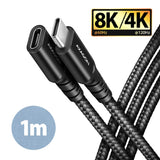 Axagon BUCM32-CF10AB USB-kabel USB 3.2 Gen 2x2 1 m USB C 20 Gbit/sek. 240 W Sort