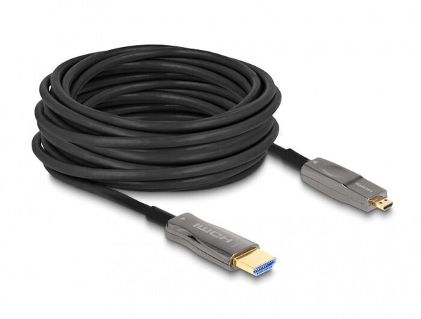 DeLOCK 86006 HDMI-kabel 15 m HDMI Type A (Standard) HDMI Type D (Micro) Sort, Grå