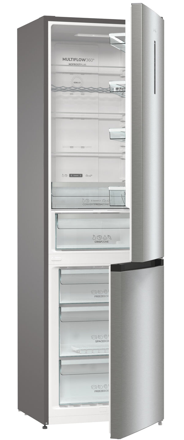 Gorenje NRK6202AXL4 Fritstående 331 L Grå, Metallic, Hvid