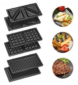 Clatronic ST/WA 3670 sandwichtoaster 800 W Sort, Rustfrit stål