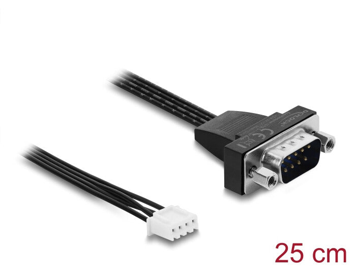 DeLOCK 91277 serielkabel Sort 0,25 m RS-232 JST-XHR-4P