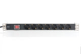 Digitus DN-95402 stikdåse 2 m 7 AC stikkontakt(er) Sort