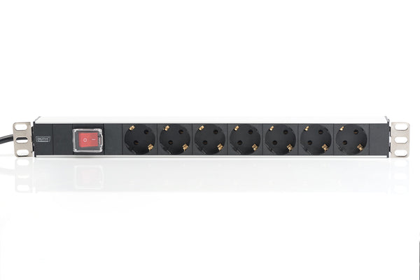 Digitus DN-95402 stikdåse 2 m 7 AC stikkontakt(er) Sort