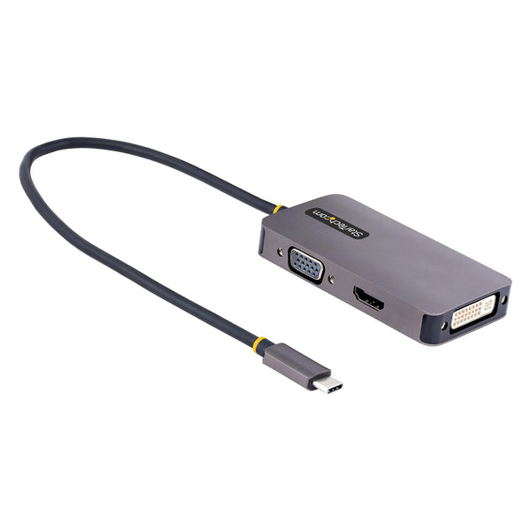 StarTech.com 118-USBC-HDMI-VGADVI USB grafisk adapter 3840 x 2160 pixel Grå