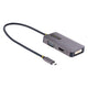 StarTech.com 118-USBC-HDMI-VGADVI USB grafisk adapter 3840 x 2160 pixel Grå