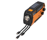 Extralink RADIO AWARYJNE SOLARNE Z KORBKA DYNAMO POWERBANK 4000MAH Z LATARKA SOS SR-4000 Bærbar Analog Sort, Orange