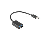 Lanberg AD-OTG-UC-01 USB-kabel USB 2.0 0,15 m USB A USB C 0,48 Gbit/sek. Sort
