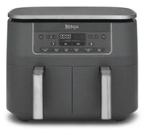 Ninja DZ300EU frituregryde Dobbelt 7,6 L Enkeltstående 2470 W Varmluftsteger Grå