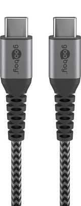 Goobay 49303 USB-kabel USB 2.0 2 m USB C 0,48 Gbit/sek. Grå, Sølv