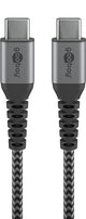 Goobay 49302 USB-kabel USB 2.0 1 m USB C Grå, Sølv